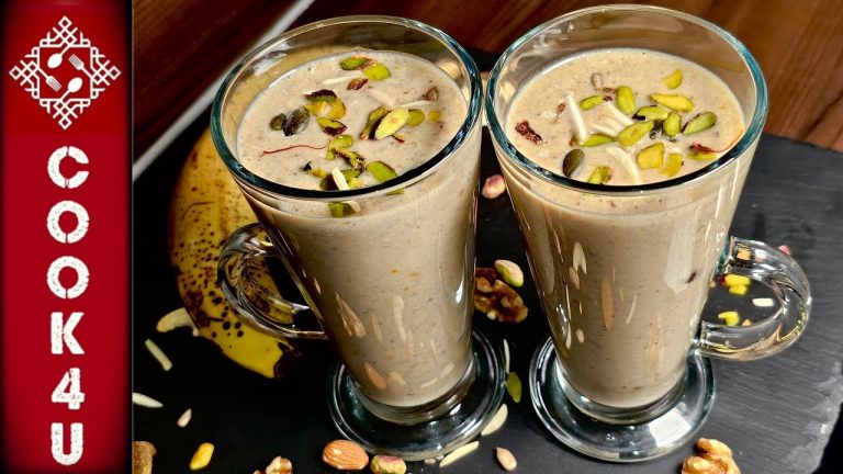 Healthy Dry Fruits Milkshake | High-Protein Banana Smoothie (No Sugar Added!)