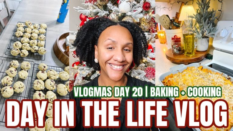 DAY IN THE LIFE VLOG | VLOGMAS DAY 20 | BAKING CHRISTMAS COOKIES | COOK WITH ME
