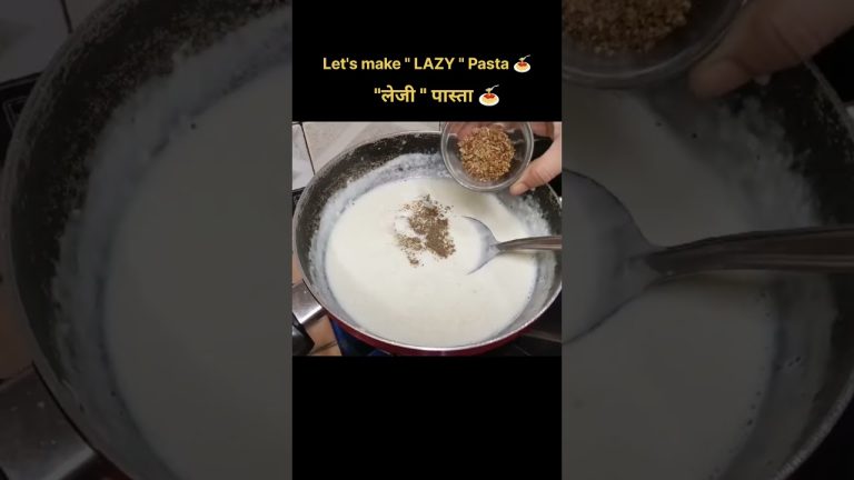 LAZY PASTA recipe 😴💕🍝| Quick, Easy & Delicious Recipes  #shorts #pasta #whitesaucepasta