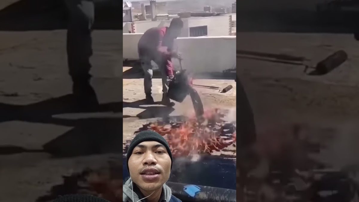 Jika berani gunakan ini untuk dak beton #fire #construction #concrete #work #bbq #roof