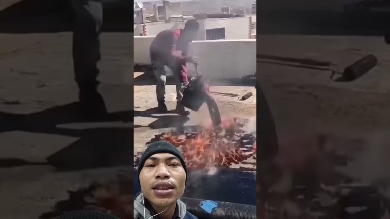 Jika berani gunakan ini untuk dak beton #fire #construction #concrete #work #bbq #roof