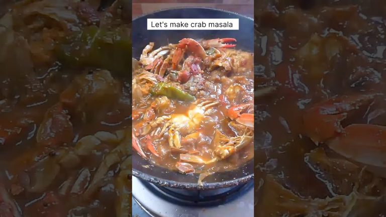 Village style Crab Masala recipe 🦀🦀#shorts#cooking #mukbang#seafood#crabrecipes#shortsvedio