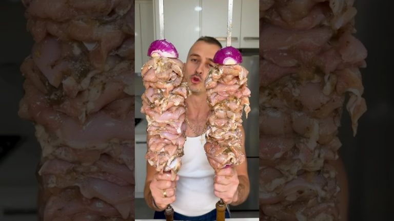 Chicken Kontosouvli Beer Marinade Recipe (Greek Souvla) #greekfood #recipe #bbq