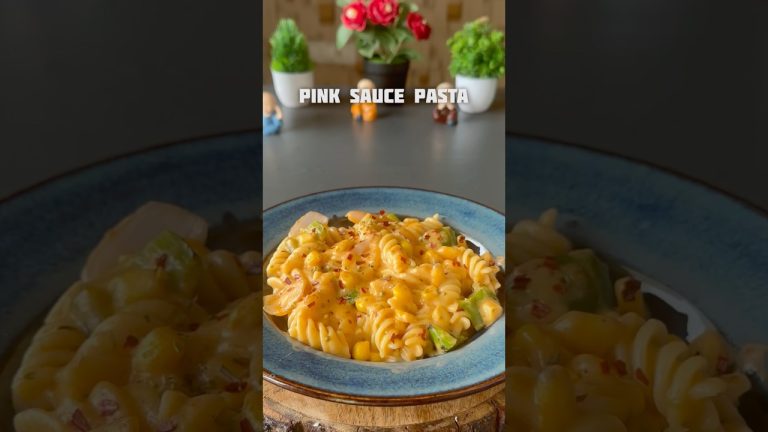 Trending Recipe of Pink Sauce Pasta #shorts #recipe #pasta #snacks