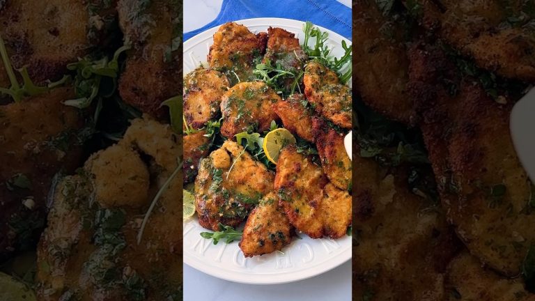 Crispy Lemon Chicken Cutlets With Salmoriglio Sauce by Anna Francese Gass – recipe on NYT Cooking!