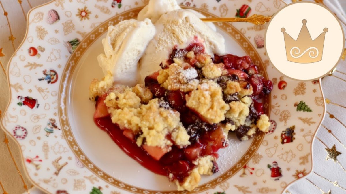 BLITZSCHNELLES WEIHNACHTSDESSERT 💝 WEIHNACHTS-CRUMBLE! REZEPT UND GEWINNSPIEL VON SUGARPRINCESS 💝