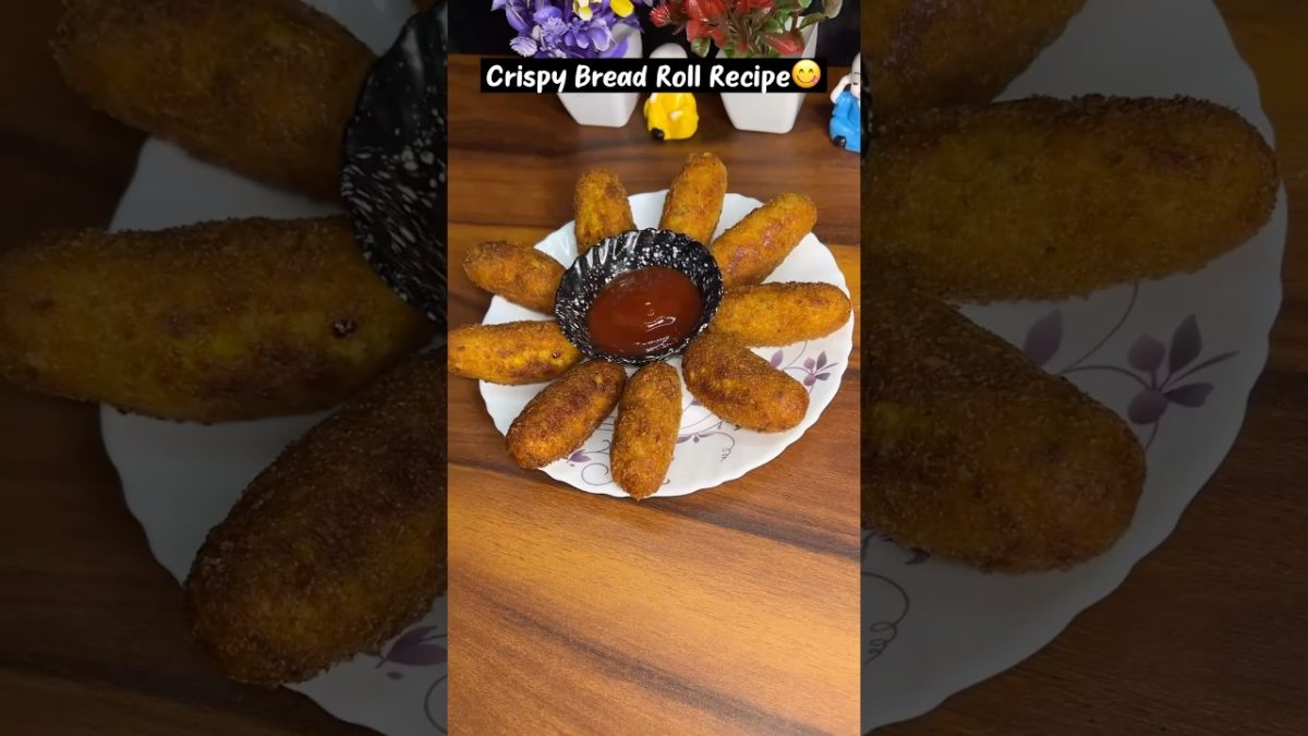 Crispy Bread Roll Recipe 😋|| Bread Roll || #youtubeshorts #viralvideo #breadrolls #eveningsnacks
