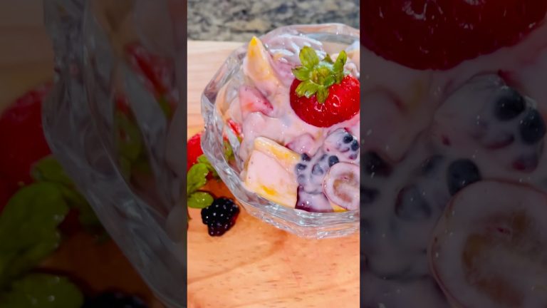 Try This Activia Fruit Salad Recipe And Thank Me Later #smoothie #shortsfeed #activia #fruitsalad