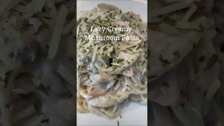 10 Minute Creamy CANNED MUSHROOM SOUP PASTA Recipe