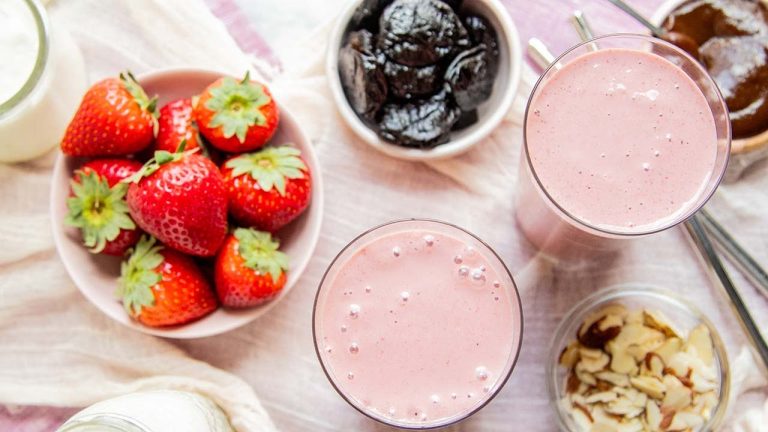 A Simple Bone-Building Strawberry Smoothie Recipe (Full recipe in description)