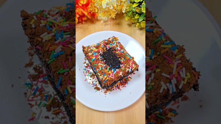 Only 2 Ingredients Chocolate Cake | Bread Chocolate Cake Recipe   #shorts #viral #chocolate #cake