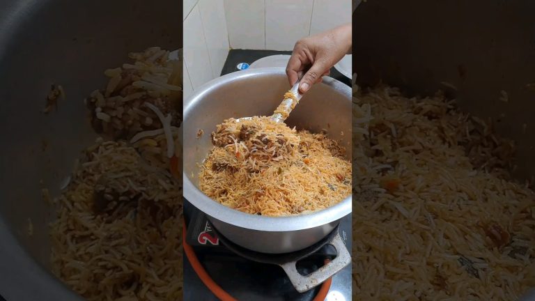 How to Make Awesome Beef Biryani at Home 😘 #youtubeshorts