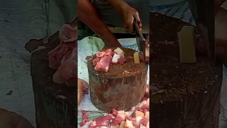 Pork Meat piece's Very fast | Pig Meat / Suar Ka meet / Suar Meat / Pork Meat #porkbelly #shorts