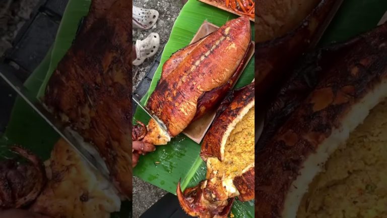 yummy grilled giant squid 🦑🦑 #boykubkub #islandlifestyle #seafoodisland #seafoodrecipes