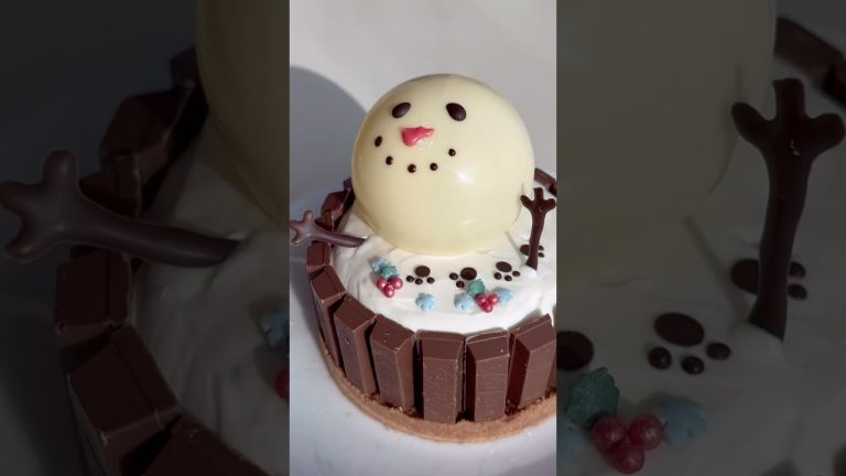 눈사람을 두 번 숨긴 눈사람 케이크 Snowman Cake