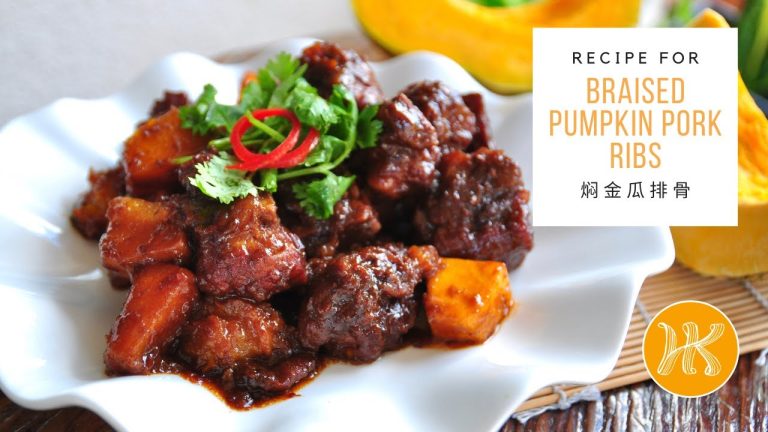 Braised Pork Ribs With Pumpkin Recipe 金瓜焖排骨食谱 | Huang Kitchen