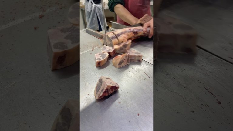 Oxtail frozen beef tails meat and cutting skills#shorts