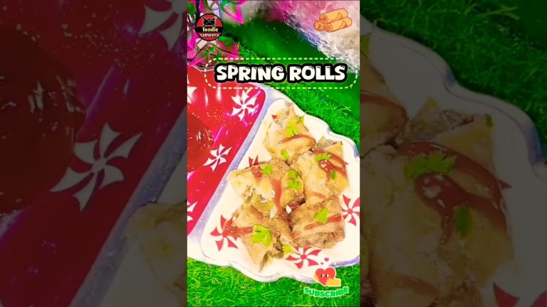 बाजार जैसे स्प्रिंग रोल सिर्फ 5 मिनट में #springroll #foodiesameera #recipe #shorts #youtubeshorts