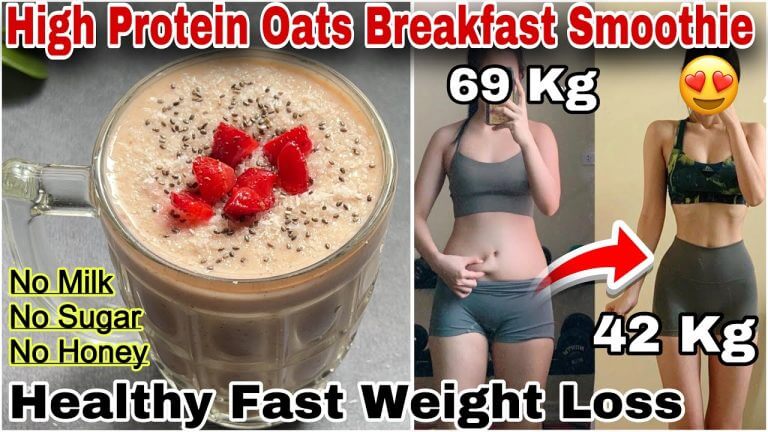 Oats Smoothie Recipe for Weight Loss – No Milk – No Sugar | Oats Smoothie for Weight Loss #oats