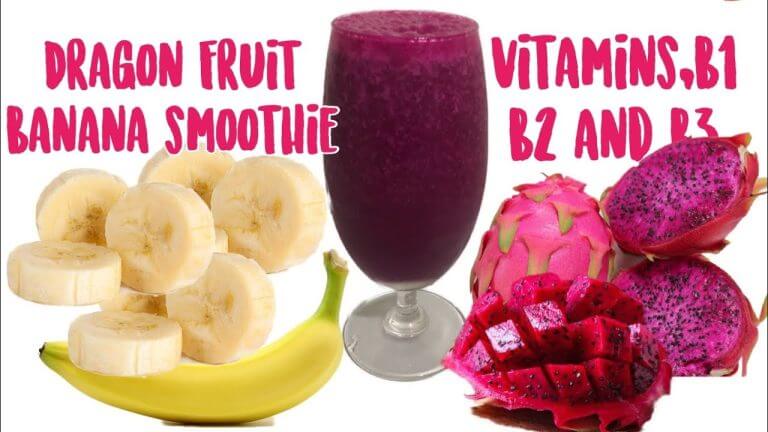 DRAGON FRUIT BANANA SMOOTHIE SMOOTHIE ||FLU-FIGHTING VITAMIN C,WITH VITAMIN B1,B2,AND B3.