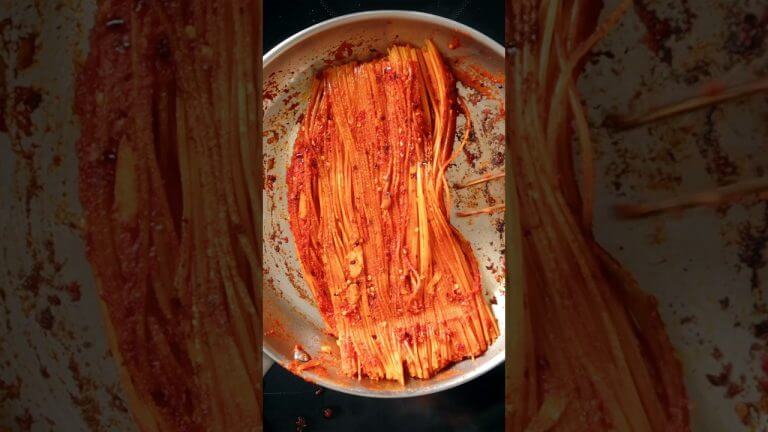 Gute Pasta wird angebrannt