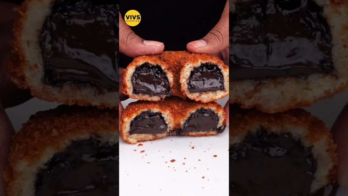 Chocolate Fried Donut 🍩 #asmr #shorts #vivscooking