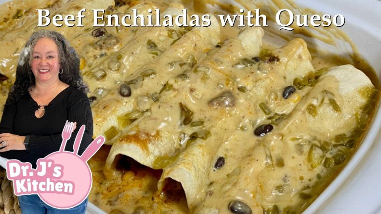 Ground Beef Enchiladas with Homemade Queso