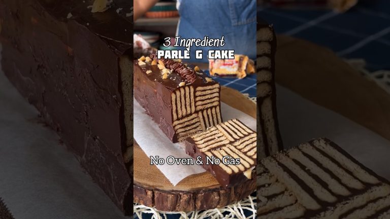 Parle G + Chocolate & Cream !!! That is ALL YOU NEED to make this Biscuit cake. Kaisa laga ?