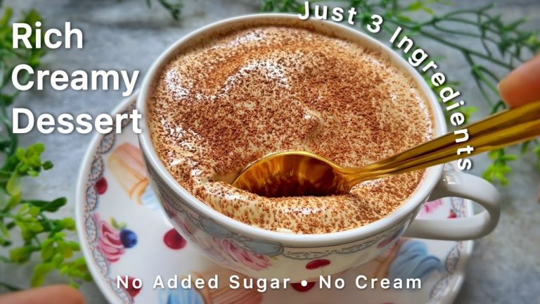 Tiramisu? Just 3 Ingredients for a Rich, Creamy Dessert! No Cream, No Added Sugar