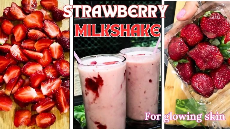 Strawberry Milkshake with homemade Strawberry crush syrup | Strawberry recipes | Shake 🍓