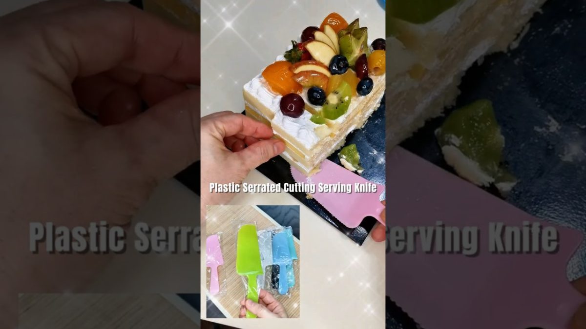 Plastic Serrated Cake Pastry Cutting and Serving Knife Assorted Color
