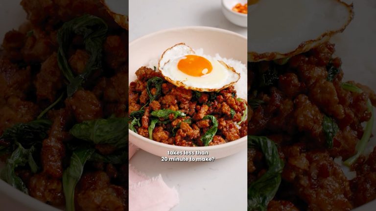 20 minute Pad Kra Pao 😍 #easyrecipe