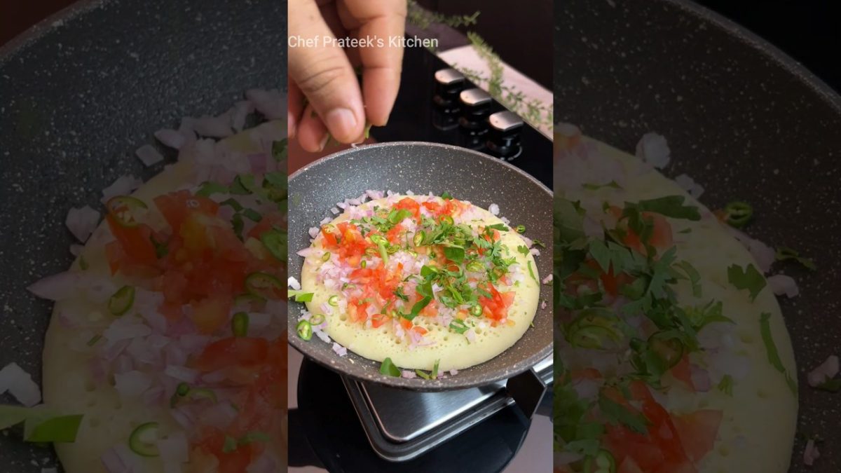 RAVA Uttapam Recipe ❣️🤤❣️ #shorts #uttapam #uttappam #uttappa #southindianfood #breakfast #snacks