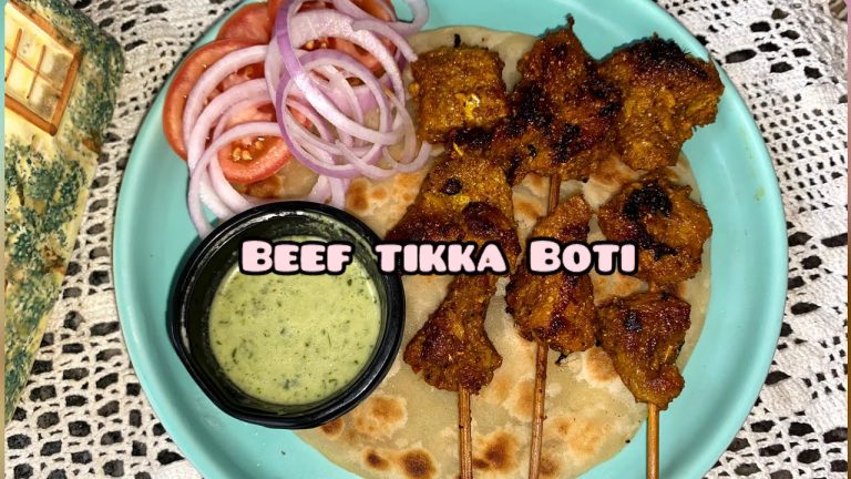 Beef Tikka Boti Recipe/Beef Kabab Recipe/ Beef Tikka Skewers BBQ Recipe by yummy food stuff