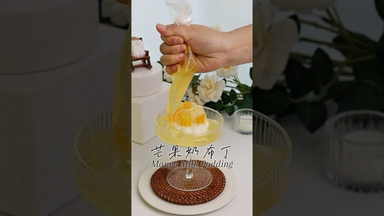 Mango Milk Pudding. #naturalfiber  #lowfat #lowcalorie #dessert #recipe