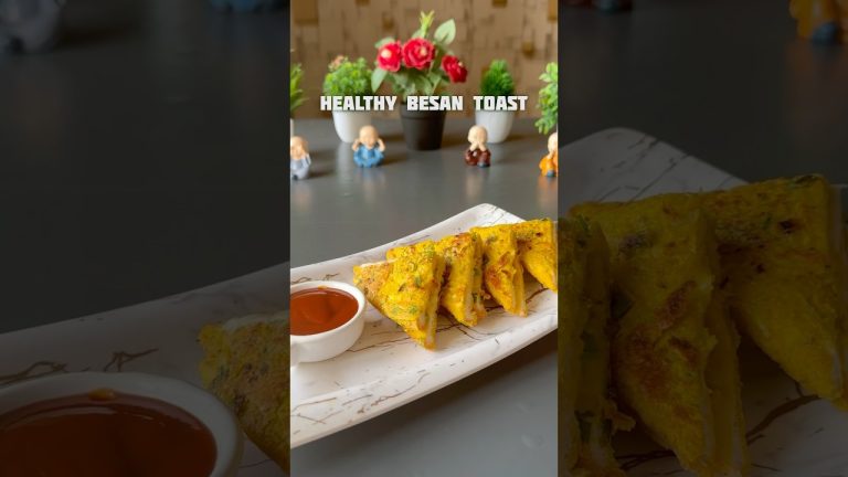 Recipe of healthy Besan Toast #shorts #healthy #recipe #toast #bread