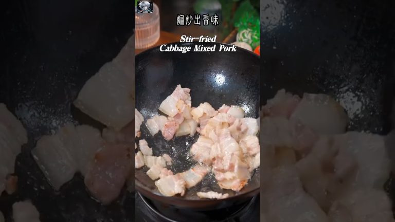 Stir-fried Cabbage Mixed Pork #food #cooking #delicious #recipe #recipes #chinesefood #pork #cabbage