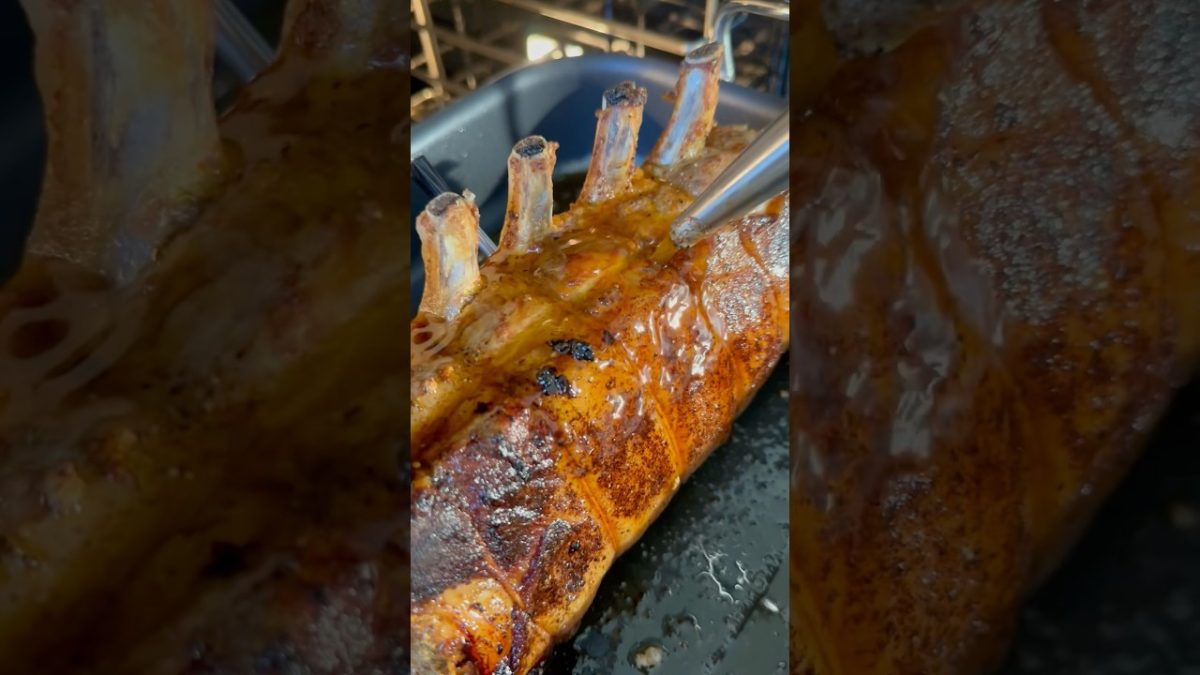 Maple Glazed Rack of Pork Roast #porkrecipe #porkroast