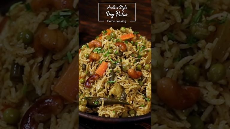 “Authentic Andhra Style Veg Pulao Recipe” #shorts