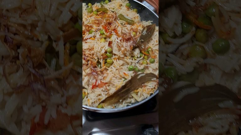Matar Biryani Recipe | How To Make Veg Biryani Recipe #chicken biryani #muradabadi biryan #shorts