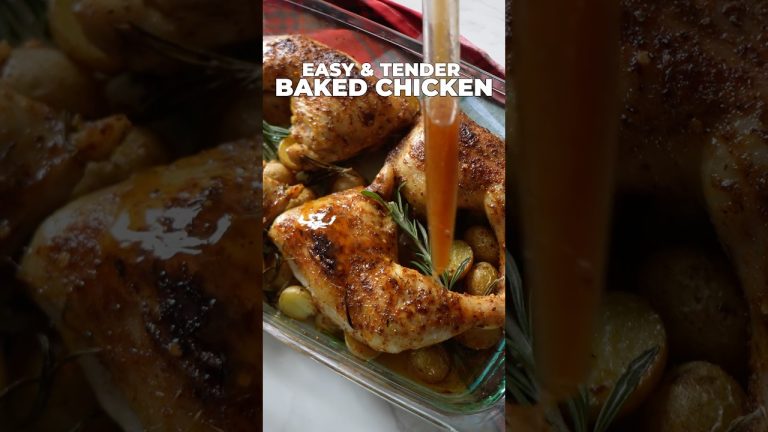 Easy baked chicken leg quarters recipe. Affordable $2.19 per serving.  #recipe #mealprep