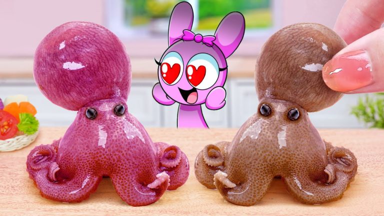 Top Seafood Recipe 💗 Spicy Miniature Octopus Stir Fried Korean Style 💗 Tina Mini Cooking