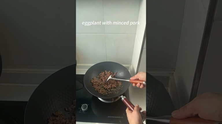 eggplant with minced pork#food #recipe #cooking #pork #foryou #foryoupage