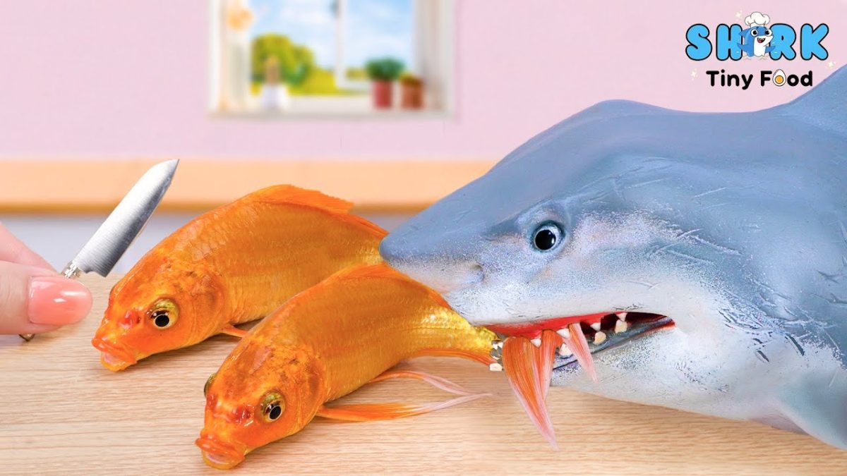 ✨ Mini Seafood Recipes | Try Delicious Crispy Miniature Fried Goldfish Recipe 🐟 | Shark Tiny Food