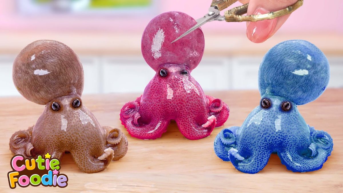 Seafood Recipes 🐙【 ミニチュアクッキング 】🤤 ミニチュアタコのスパイシーソース添えレシピ | Cutie Foodie