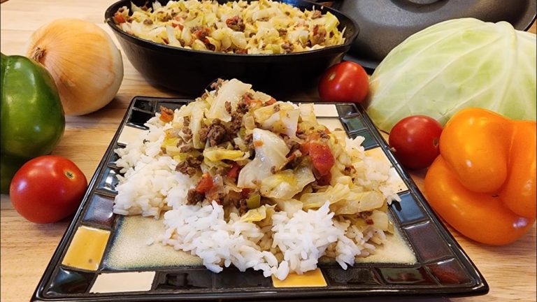 NEW!!! Cabbage and Beef Skillet Meal – Budget Friendly Quick Dinner – The Hillbilly Kitchen #recipe