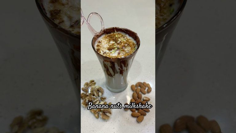 Healthy Banana Nuts Milkshake #milkshake #banana #asmr