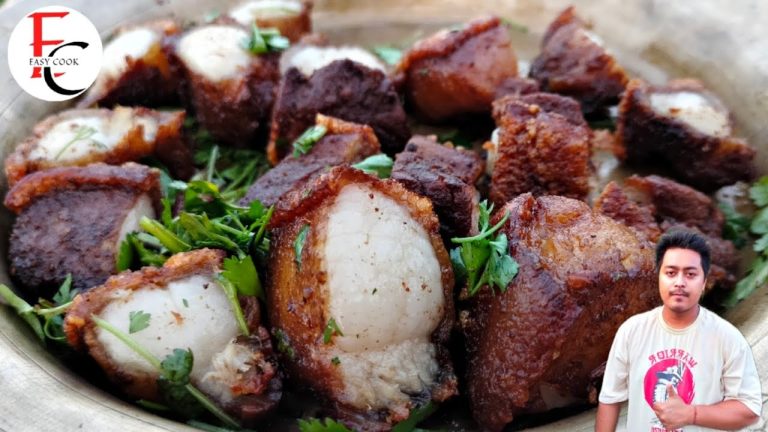 COOKING CRISPY PORK BELLY WITHOUT OVEN | BEST FRIED PORK BELLY RECIPE | PAN FRIED PORK BELLY ROAST