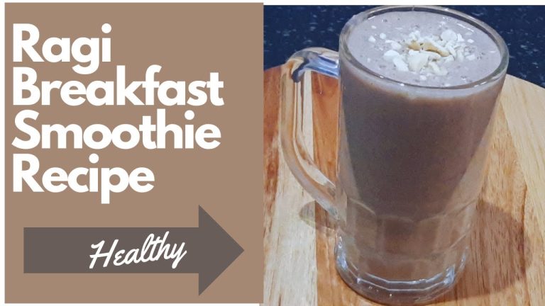 Ragi Breakfast Smoothie Recipe|റാഗി സ്മൂത്തി|How to make Healthy Finger millet smoothie|ragi recipe