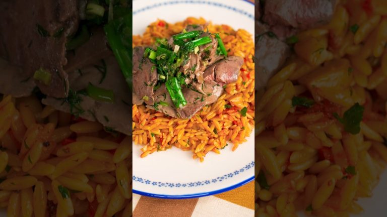 Mükemmel Uyum 😍 Tereyağlı CİĞER & Sebzeli ARPA ŞEHRİYE #yemekcom #ciğer #şehriye